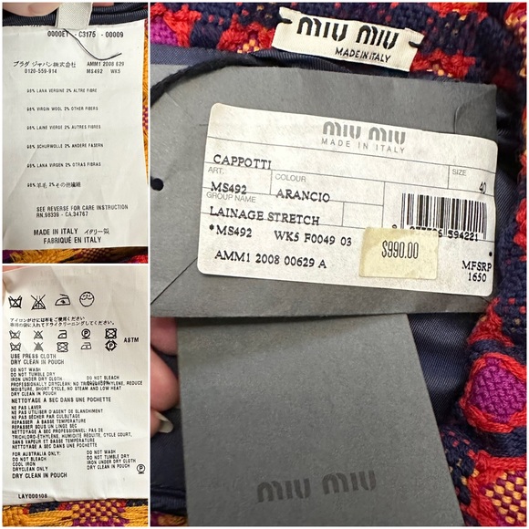 NWTs Miu Miu Wool Coat - Picture 15 of 16